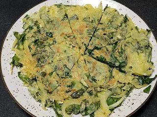 ケールをたっぷり使ったチヂミを作ってみた…