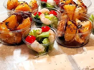 ■簡単サラダ＆スイーツ【揚げ薩摩芋と南瓜…