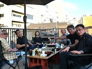 都立国立高校プティ同窓会@島田君の屋上菜…