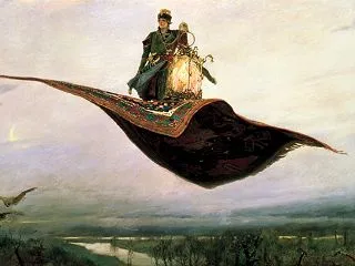 空を駆ける魔法の車