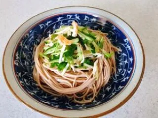 昼食 白だしぶっかけ蕎麦