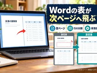 Wordの表が次ページへ飛ぶ時の直し方｜…