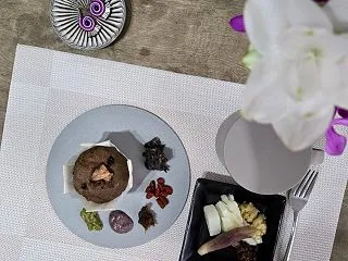 桃とカシスの紅茶マフィン♪4種イワシ料理…
