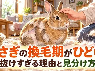 うさぎの換毛期がひどい・抜けすぎる理由｜…