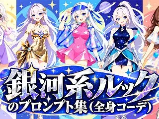 銀河系ルックのプロンプト集（全身コーデ）