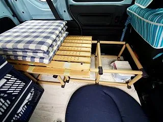 【N-VAN日記】車中泊用ベッドキット自…