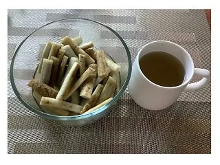酢ごぼう、茹で汁も