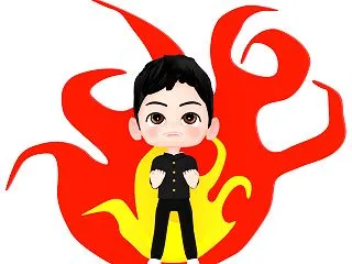 やる気に満ち溢れている生徒のイラスト