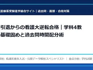 部活引退からの看護大逆転合格｜学科4教科…