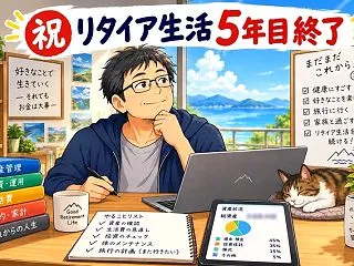 リタイア５年目が終了しましたので資産状況…