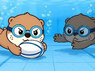水の中でラグビーをする「水中ラグビー」の…
