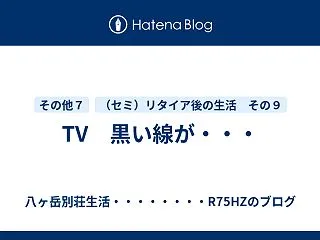 TV 黒い線が・・・