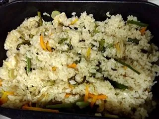 【手軽に】山菜ミックスで炊き込みご飯