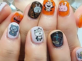 ハロウィンネイルを長く楽しむ♪〖6週間長…