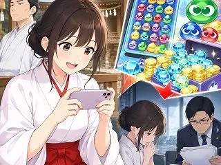 神社の神主の妻、スマホゲーム『ぷよぷよ』…