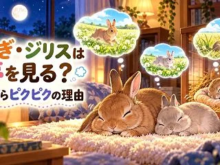 うさぎ・ジリスは夢を見る？寝ながらピクピ…