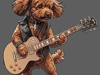 ギタリストプードル キャラクター デザイ…