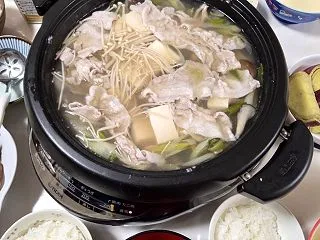豆腐多めしゃぶしゃぶ鍋でおうちごはん♪