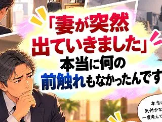 「妻が突然出ていきました」本当に何の前触…