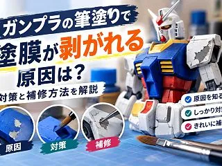 ガンプラの筆塗りで塗膜が剥がれる原因は？…