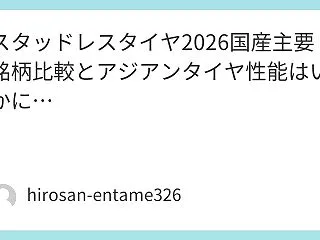 スタッドレスタイヤ2026国産主要銘柄比…