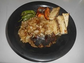 池延 国産牛焼き上げハンバーグを焼いてみ…