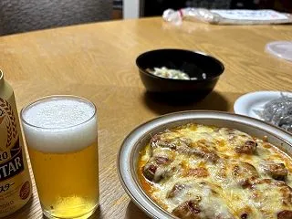 今年最後の茄子グラタン？