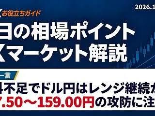 今日の相場ポイント｜FXマーケット解説（…