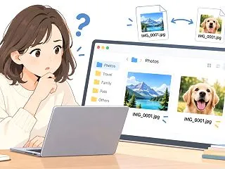 写真のファイル名が同じなのに中身が違うの…