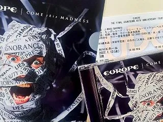EUROPEのライブチケットとCD、届き…