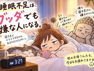 睡眠不足はブッダでも嫌な人になる。40代…