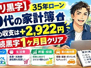 【ギリ黒字】35年ローン40代の家計簿｜…