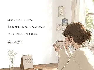 月曜の朝と猫と珈琲