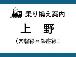 【上野駅】常磐線・上野東京ライン⇔銀座線…