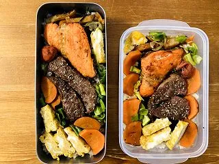 ステーキ弁当と、ステーキワンプレート