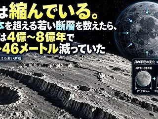 月は縮んでいる。1万本を超える若い断層を…