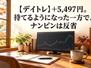 【デイトレ】＋5,497円。待てるように…