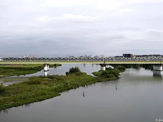 多摩川橋梁の小田急4000形