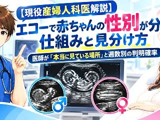 【現役産婦人科医解説】エコーで赤ちゃんの…