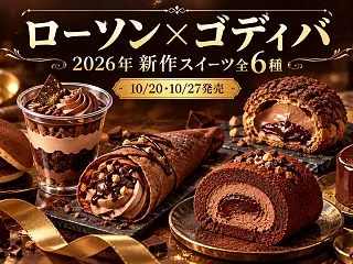 ローソン×ゴディバ新作スイーツ2026全…