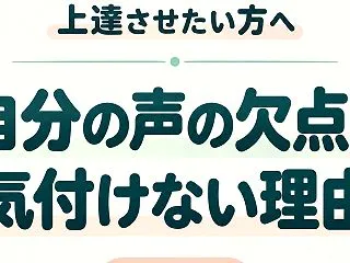 歌を独学で上達させたい方へ｜自分の声の欠…