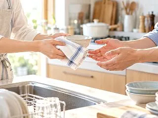 家族に手伝ってほしい時は、「お願い」の前…