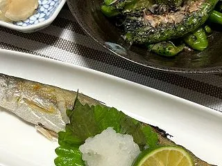 かますの塩焼き&お祭りの日の巻き…