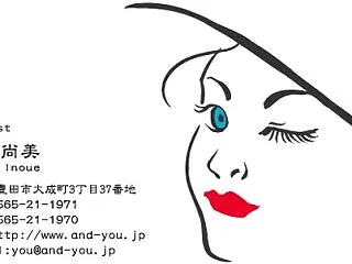 【女性向け名刺】 女性のイラストを飾った…
