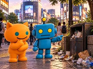 PR ごみを捨てる場所がない街で、ポイ捨…