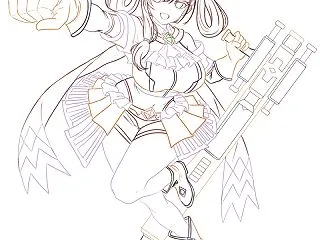 こころちゃん線画