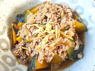 かぼちゃのそぼろ煮あんかけ