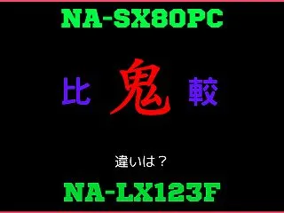 パナソニックNA-SX80PCとNA-L…