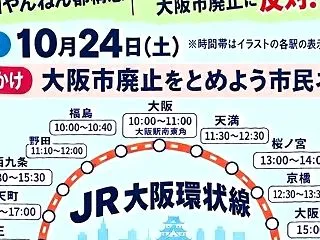 大阪市解体に約６２４億円
