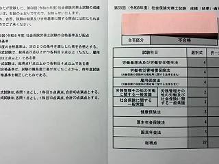 ◆結果が届きました ～第58回社会保険労…